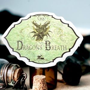 DRAGONS BREATH Witchy Sorceress Supreme Potion B0ttle LabelSticker Spell Occult